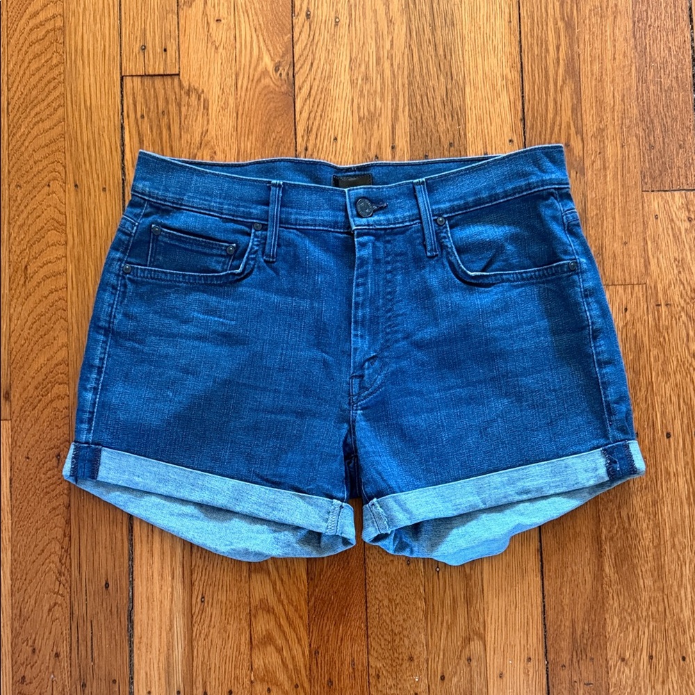 MOTHER Dark Blue Jean Shorts